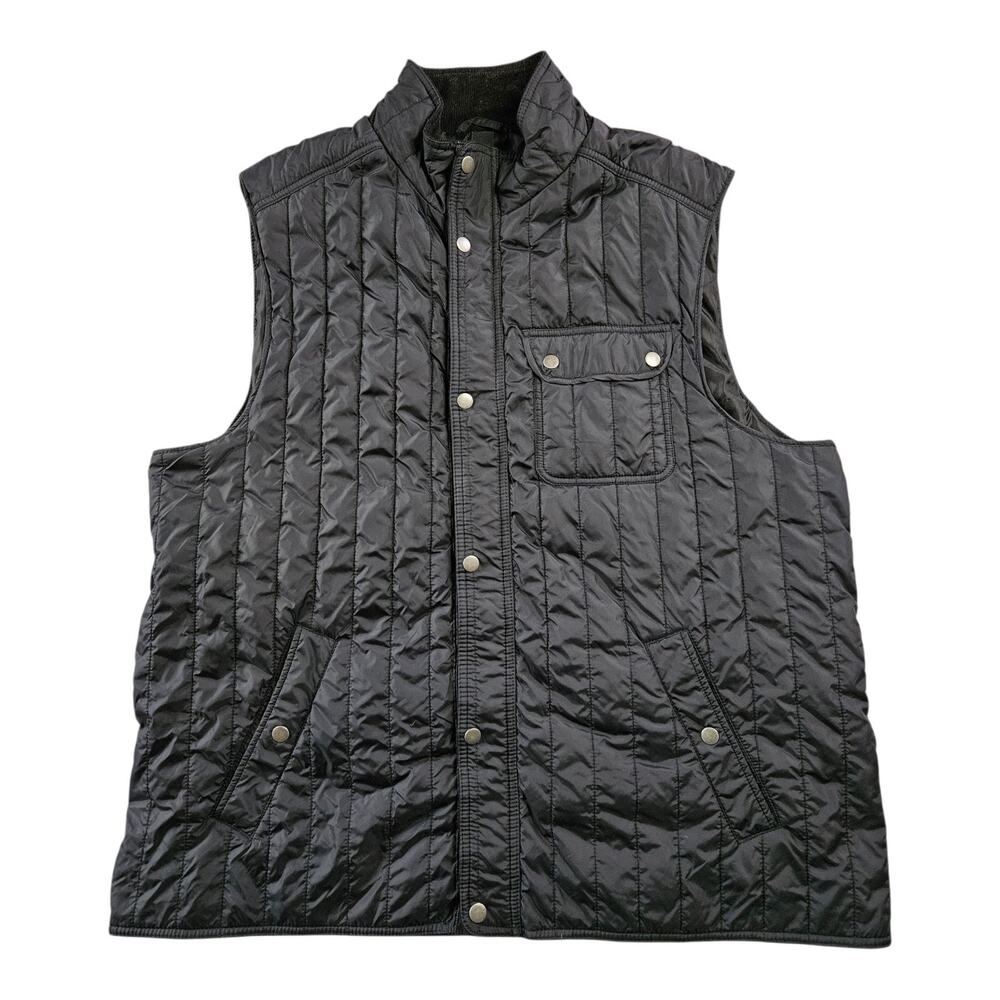 Men's Black Quilted Vest
